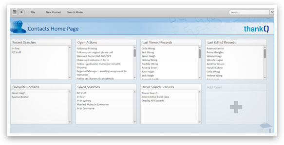 Contacts Home Page